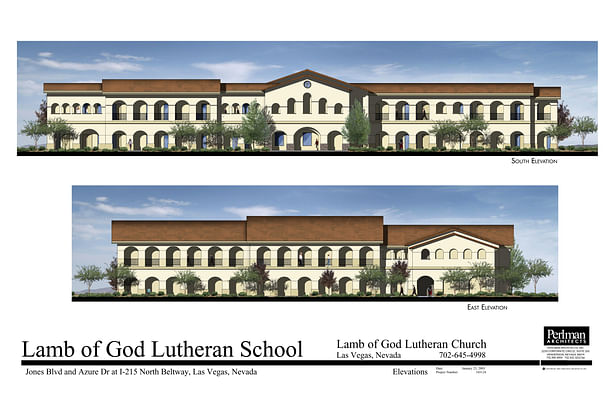 Lamb of God Lutheran School - exterior elevations