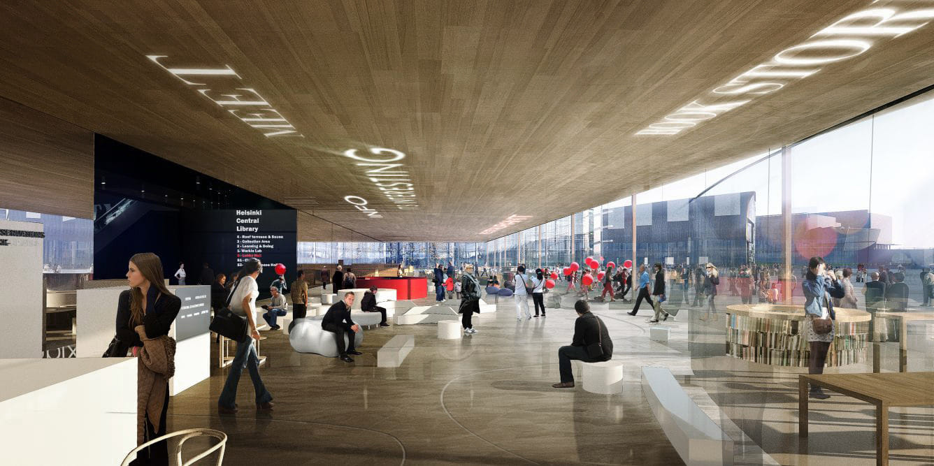 Helsinki Central Library Entry by AAKAA & MARS Architectes