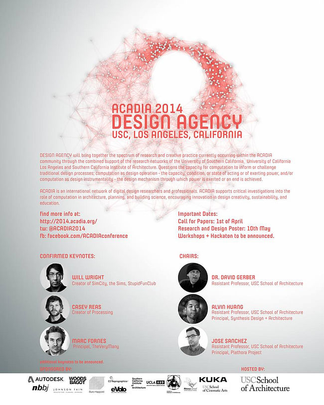 ACADIA 2014 conference poster.