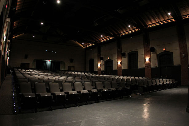 view of restored theater with new seating and lighting