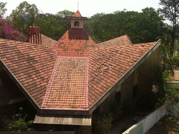 Bird's eye-view of the house