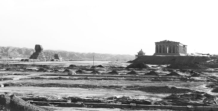 The Sphinx and the Parthenon, Lanzhou New Area, China. © Otis Sloan Brittain