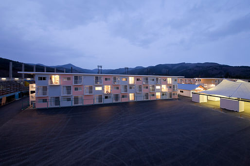 Onagawa Container Temporary Housing, Miyagi, Japan, 2011. © hiroyuki hirai. Courtesy of Shigeru Ban Architects.