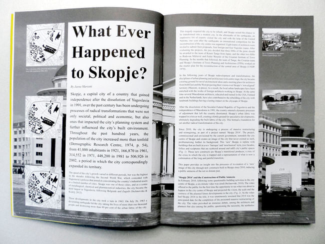 Pages 04-05. Jasna Mariotti uses Skopje Constitutional Court as an example of the city’s recent transition. 