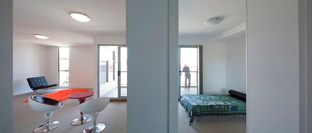 View from within an apartment looking towards balcony.