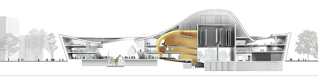 Long section (Image: Henning Larsen Architects and Van den Berg Groep)
