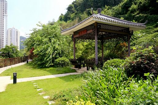 Small pavilion in a larger Pubang Landscape Architecture project in Guangzhou. (Image via pblandscape.com)