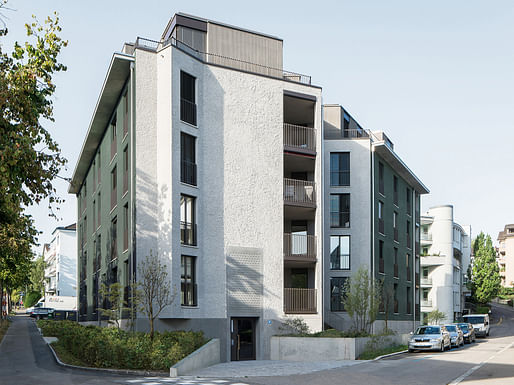 Allenmoosstrasse residential building by Michael Meier und Marius Hug Architekten. Photo: Roman Keller.