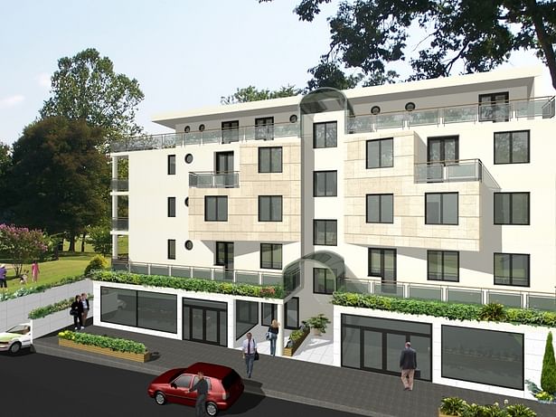 Conception for residential building in Switzerland - North elevation