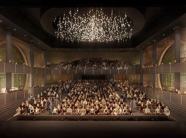 View from the stage towards the auditorium inside the Main Theater (Image: West Kowloon Cultural District Authority)