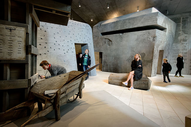 Bunker landscape in the Army of Concrete exhibition. Photo: Mike Bink.