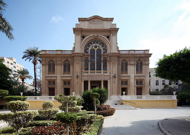 Eliyahu Hanavi Synagogue, in Alexandria, Egypt. Alexandria’s Eliyahu Hanavi Synagogue, seen from Nebi Daniel Street, 2012. Photo: Roland Unger