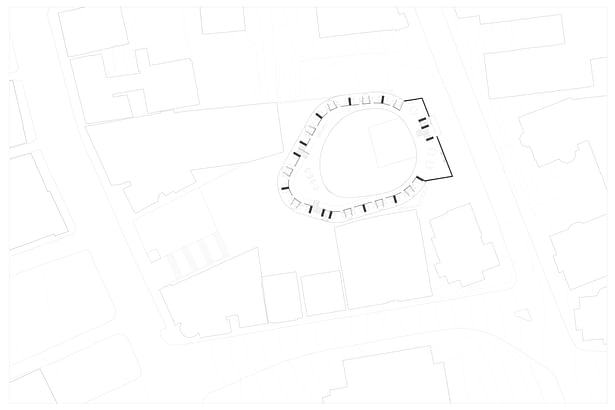 Typical plan with dorm layouts and student common areas.