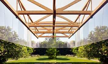 IF_DO's mirrored pavilion reflects on the Dulwich Picture Gallery