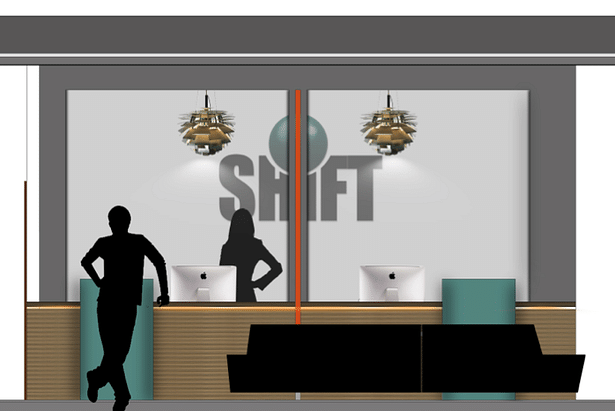 Elevation of Reception Desk 