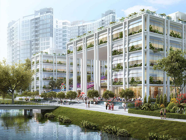FUTURE PROJECTS - Commercial Mixed Use winner: Gardens at Punggol | Singapore. Designed by Serie + Multiply Consultants.