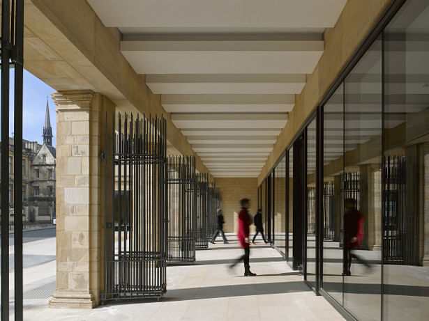 Weston Library - Newly created entrance collonade