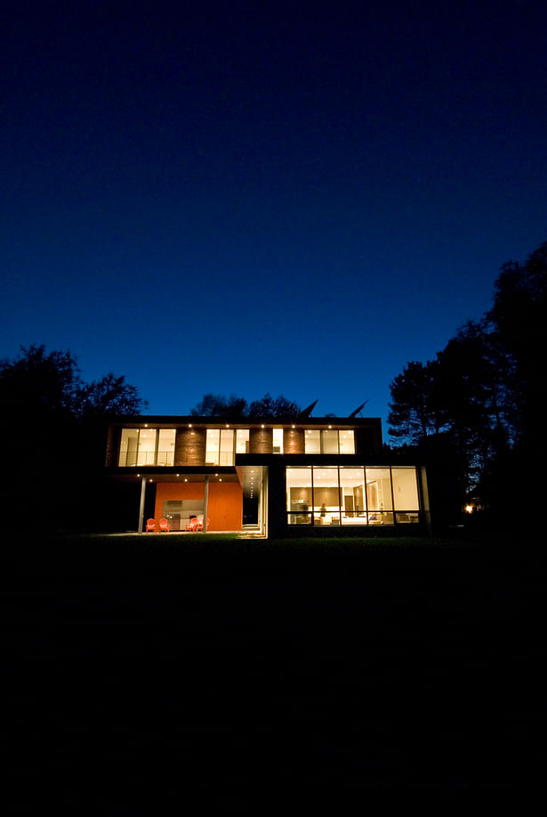 East Elevation at Night