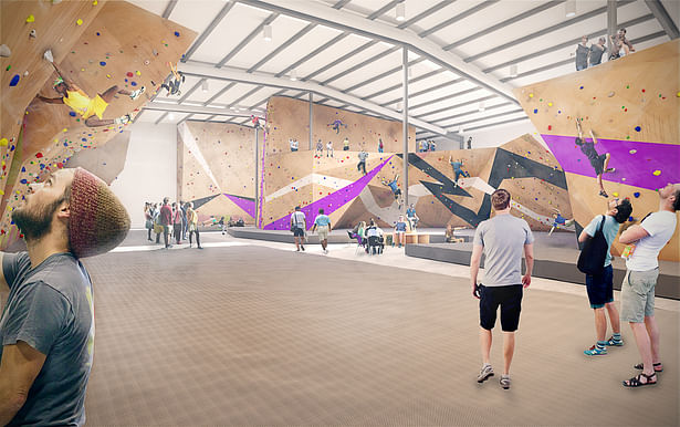 Crux will be light and spacious for the day-to-day athlete as shown here, but will also offer enough space to accommodate world-class competitions and events.