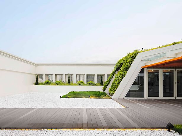 This “lean and green” building turns an empty roof into a meaningful space.