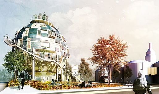 Third Prize at the 2011 DOW Design to Zero competition: Oil Silo Home by PINKCLOUD. DK (Image: PINKCLOUD. DK)