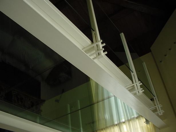 Frames of the transparent floor