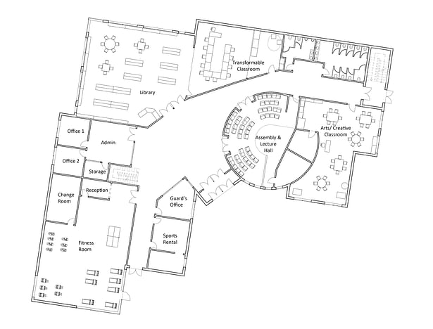 School ground floor plan