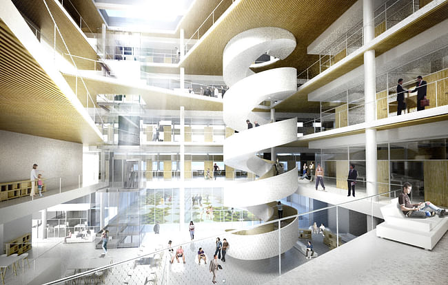 The new main building for the School of Economics and Management by Dorte Mandrup Arkitekter. Image courtesy of DMA.