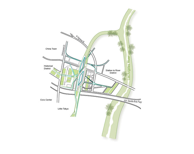 Los Angeles Union Station Master Plan, site plan (Image: UNStudio)