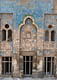 Takiyyat Ibrahim al-Gulshani, in Cairo, Egypt. The exterior of the mausoleum is decorated with Ottoman tiles applied over its original Mamluk decorations, 2017. Photo: Matjaz Kacicnik