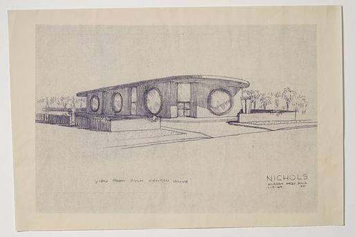 Architect: Albert Frey. Store Building # 2 for Culver Nichols, 1969. Collection of Art, Architecture & Design Museum, University of California, Santa Barbara.
