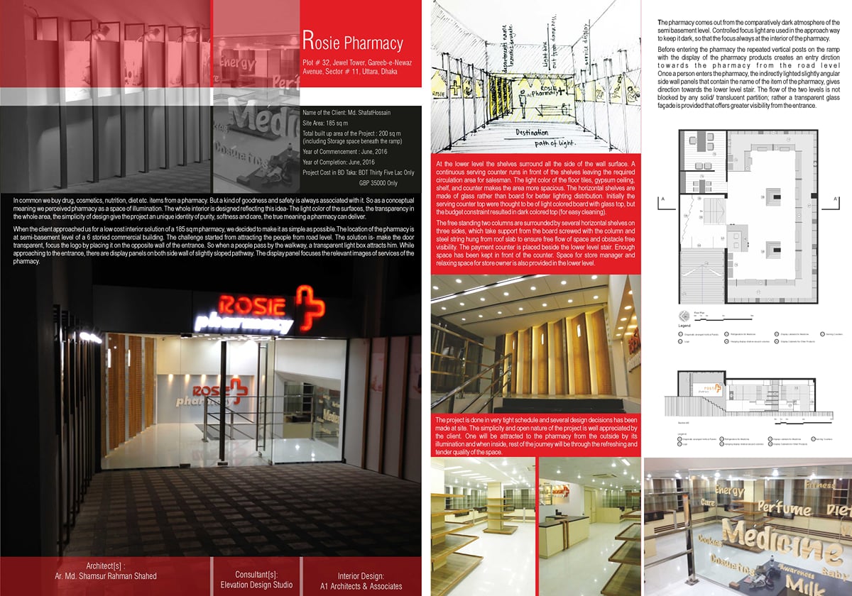 Commercial Interior Project: Rosie Pharmacy, Uttara, Dhaka | Md Shamsur ...