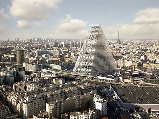 Herzog & de Meuron's rendering of Tour Triangle.