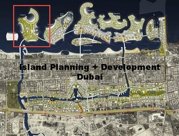 Original Master-planning of islands off Dubai