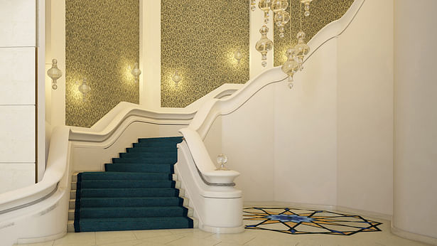 near completion views of Four Seasons interior stairs (Dubai)