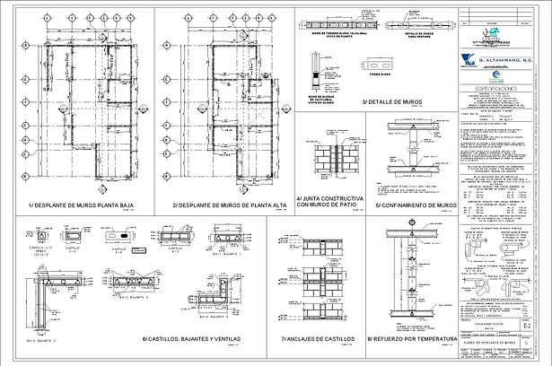 Structural plan – walls – made in revit