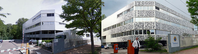 Before and After: Amora Laboratory becomes Teletech Campus. (Photo: MVRDV)
