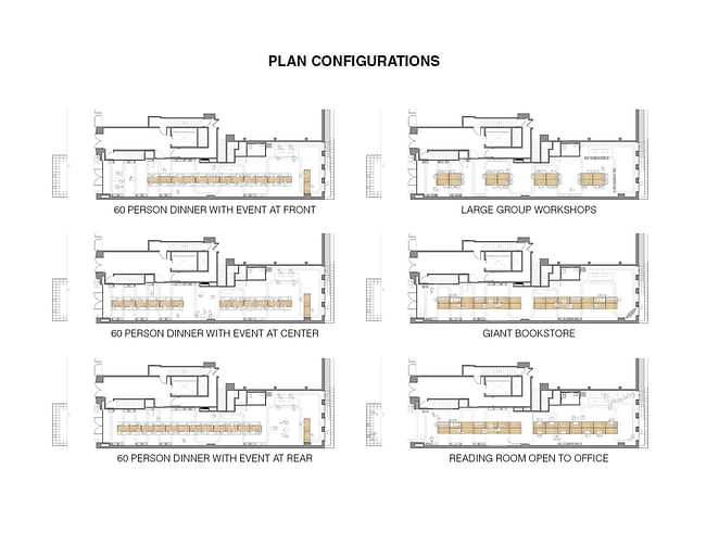 Plan Configurations. Ground/Work Competition Finalist Entry by Of Possible Architectures Image courtesy of OPA.