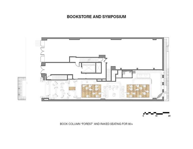 Bookstore and Symposium. Ground/Work Competition Finalist Entry by Of Possible Architectures Image courtesy of OPA.