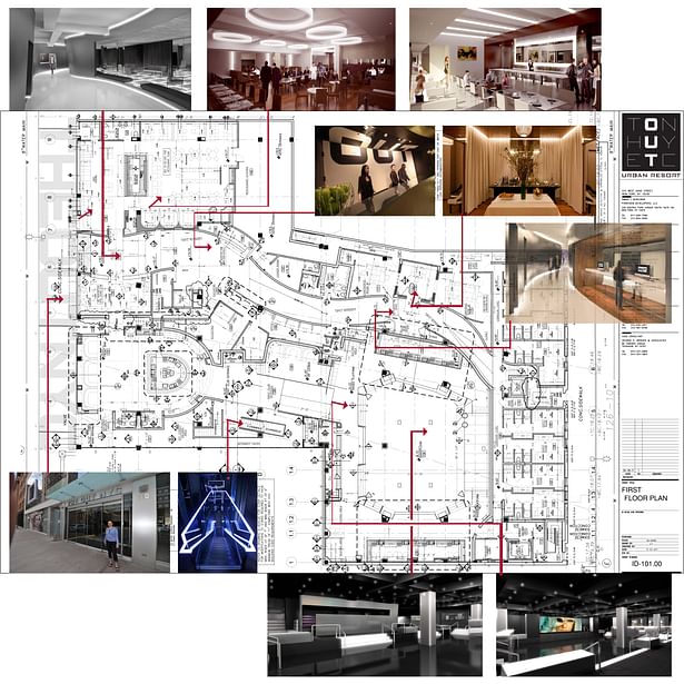 First floor Plan - Club,Dance Floor,Bar,Hotel Lobby,Reception