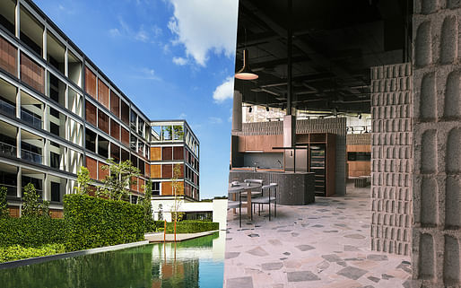 (L) MeyerHouse by WOHA Architects (R) A Brick & Mortar Shop by L Architects. Images courtesy SIA