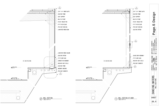 Sectional details showing materials and structure.