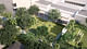 Aerial view of The New Norton landscape design and Pamela & Robert B. Goergen Sculpture Garden, designed by Foster + Partners. (Image courtesy of Foster + Partners)