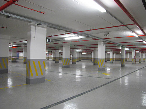 Interior of the parking 