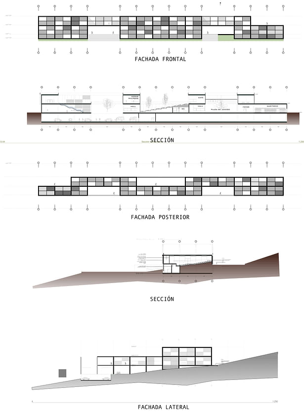 Library sections and facades - july 2016 - archicad software