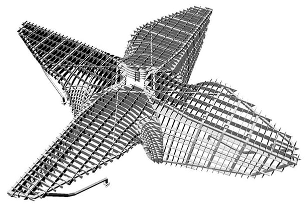 New Amsterdam Pavilion - Structural Model (Image: X2US)