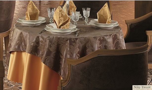 Interior restaurant restaurants with cotton tablecloths