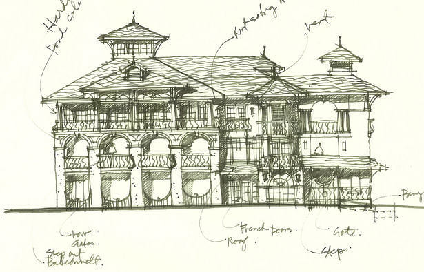 MEDITERRANEAN BEACH CONDO CONCEPT SKETCH