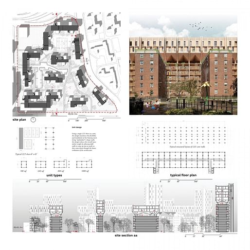 1st Place winner MAXX TIMBER: Between Forest and Home by Thomas Gomez Ospina from Columbia University. Image courtesy ACSA