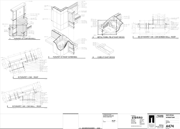 isometric construction document details I created for the hotel